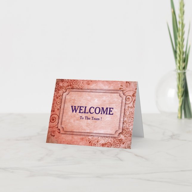 Tarjeta Bienvenido A La Postcard Del Equipo (Anverso)