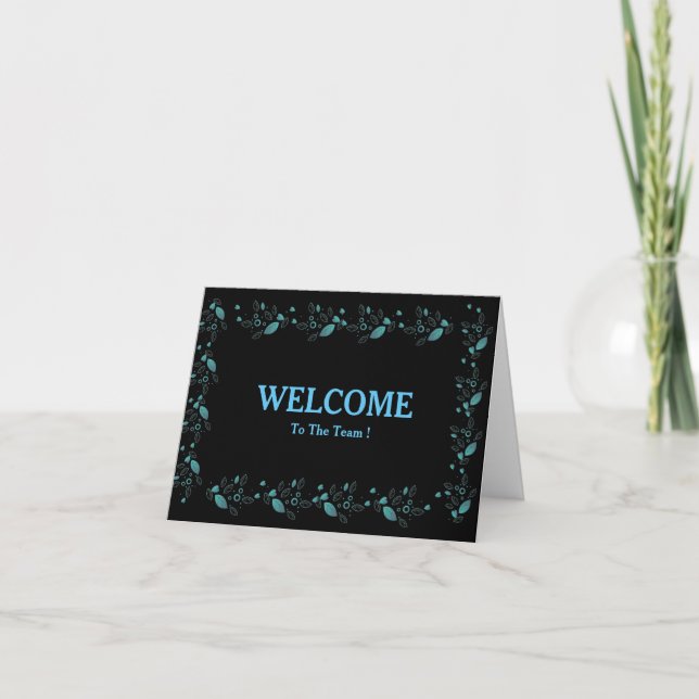 Tarjeta Bienvenido A La Postcard Del Equipo (Anverso)
