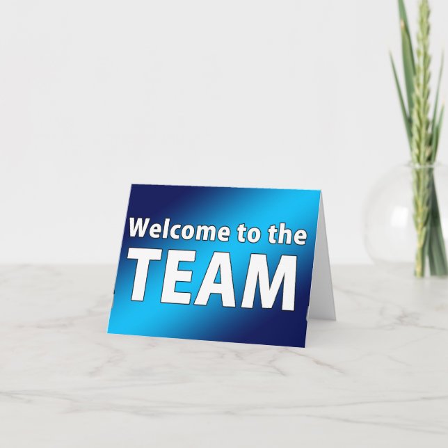 Tarjeta Bienvenido A La Postcard Del Equipo (Anverso)