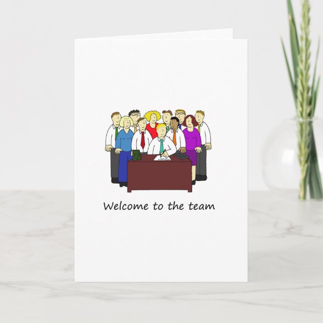 Tarjeta Bienvenido a los trabajadores de Team Office (Anverso)