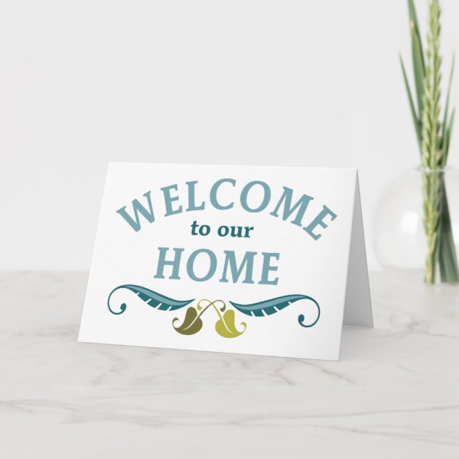 Tarjeta Bienvenido a nuestra casa (Anverso)
