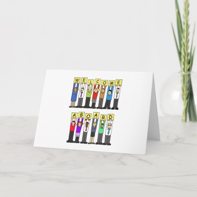 Tarjeta Bienvenido a nuevo empleado (Anverso)