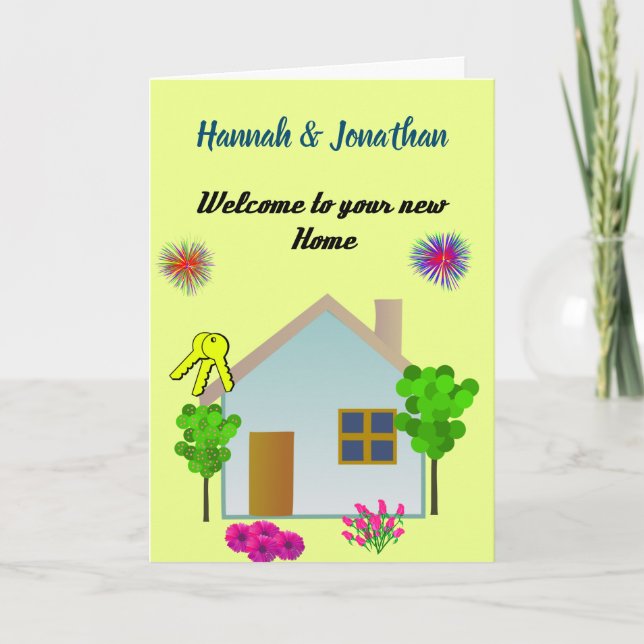 Tarjeta Bienvenido a su nueva casa (Anverso)