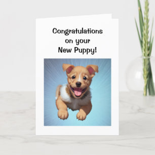 Tarjeta Bienvenido a tu nuevo cachorro