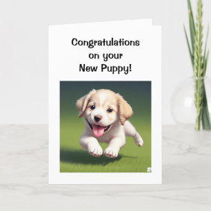 Tarjeta Bienvenido a tu nuevo cachorro