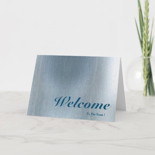 Tarjeta Bienvenido Al Desenfoque Del Fondo Rosado Del Equi (Anverso)