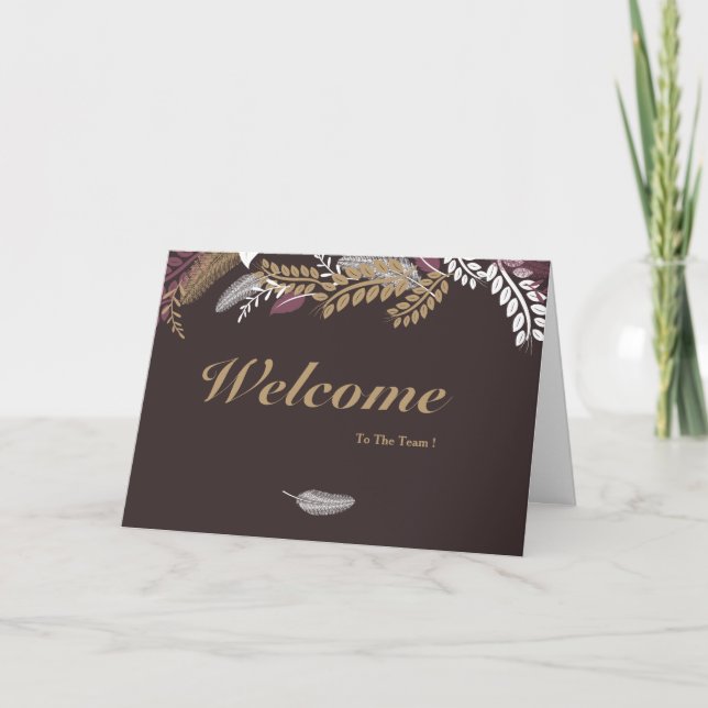 Tarjeta Bienvenido Al Equipo (Anverso)