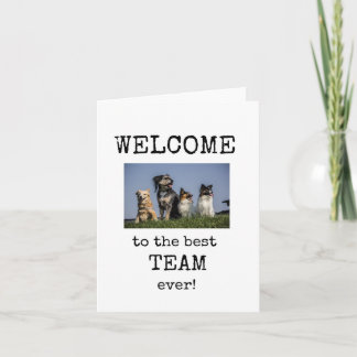 Tarjeta Bienvenido al equipo