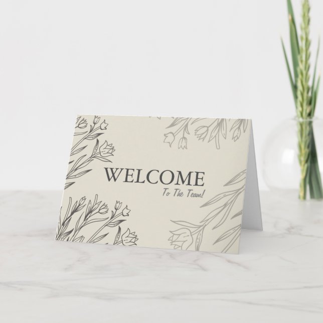 Tarjeta Bienvenido al equipo (Anverso)