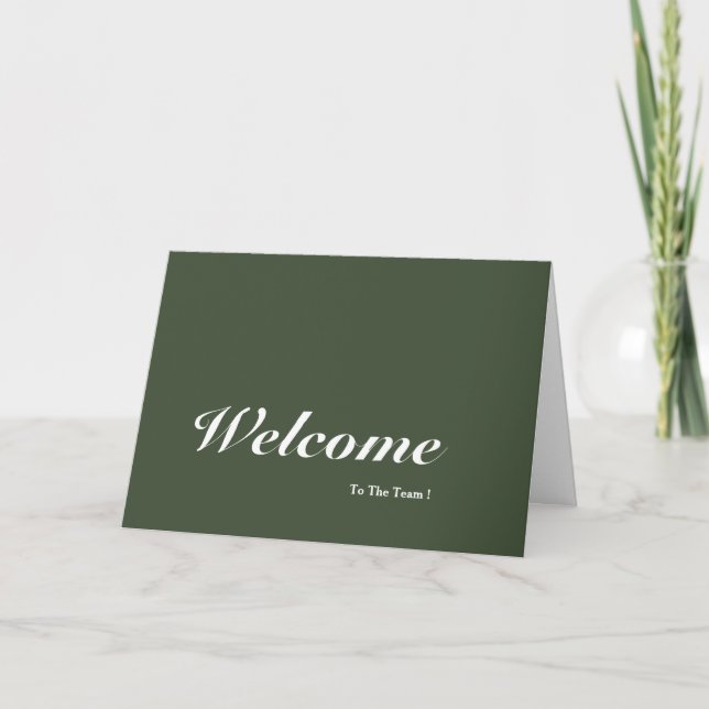 Tarjeta Bienvenido Al Equipo  (Anverso)