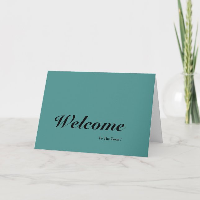Tarjeta Bienvenido Al Equipo  (Anverso)