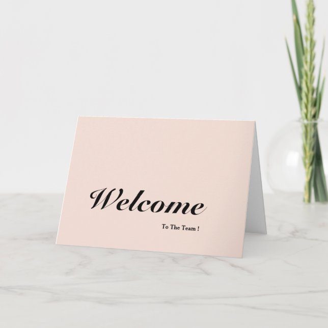Tarjeta Bienvenido Al Equipo  (Anverso)