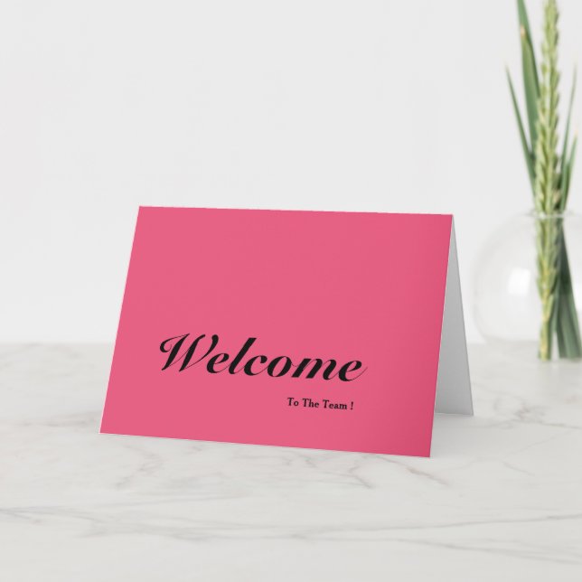 Tarjeta Bienvenido Al Equipo  (Anverso)