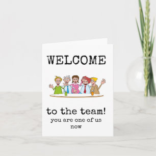 Tarjeta Bienvenido al equipo, eres uno de nosotros ahora,