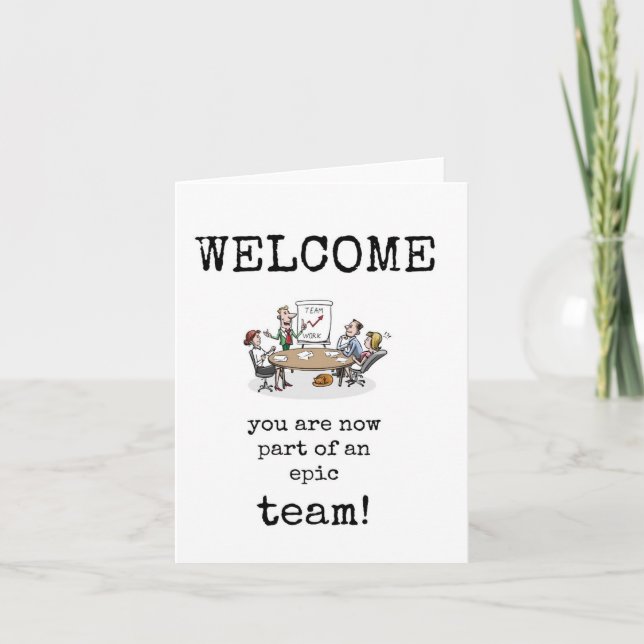 Tarjeta Bienvenido al equipo, miembro del equipo Epic, tar (Anverso)