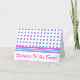 Tarjeta Bienvenido al equipo nuevo empleado de Polka Dot
