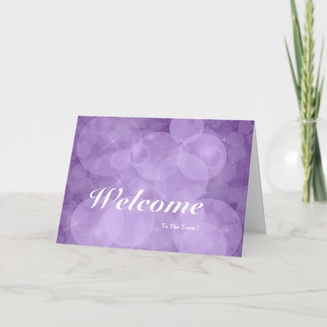 Tarjeta Bienvenido Al Fondo Azul Del Equipo (Anverso)