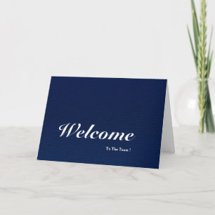 Tarjeta Bienvenido Al Fondo Azul Del Equipo