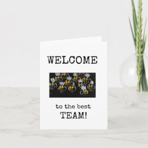 Tarjeta Bienvenido al mejor equipo, nuevo empleado
