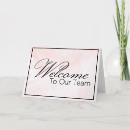 Tarjeta Bienvenido al nuevo empleado del equipo