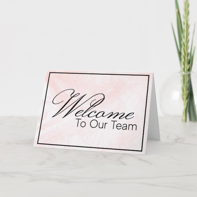 Tarjeta Bienvenido al nuevo empleado del equipo (Anverso)
