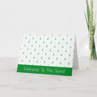 Tarjeta Bienvenido al nuevo empleado del equipo de Green L