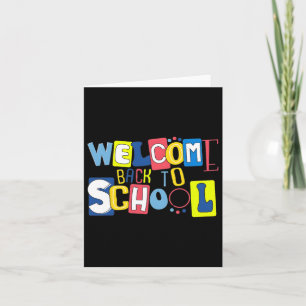 Tarjeta Bienvenido De Nuevo A La Escuela Cute Colorido
