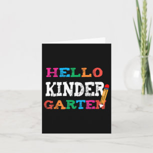 Tarjeta Bienvenido De Nuevo A La Escuela Cute Hello Kinder