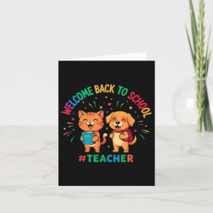 Tarjeta Bienvenido De Nuevo A La Escuela De Maestros Cute