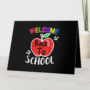 Tarjeta Bienvenido De Nuevo A La Escuela De Profesores Gra