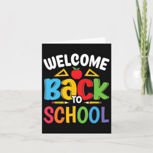 Tarjeta Bienvenido De Nuevo A La Escuela Docente Estudiant