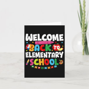Tarjeta Bienvenido De Nuevo A La Escuela Primaria De Vuelt