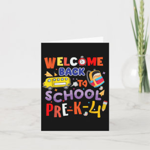 Tarjeta Bienvenido De Nuevo Al Coloro De Niños Maestros De