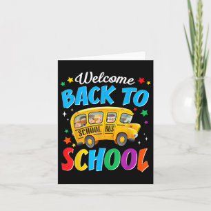 Tarjeta Bienvenido De Nuevo Al Conductor De Autobús Escola