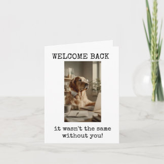 Tarjeta Bienvenido de nuevo, Retriever, divertido, amante 