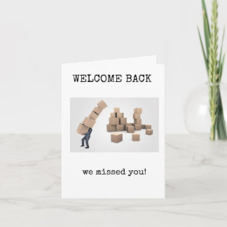 Tarjeta Bienvenido de nuevo, te hemos extrañado
