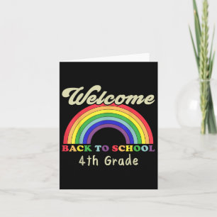 Tarjeta Bienvenido De Vuelta A La Escuela De 4º Grado Estu