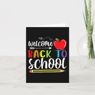 Tarjeta Bienvenido De Vuelta A La Escuela De Primer Día De