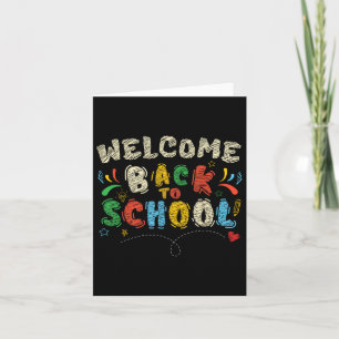 Tarjeta Bienvenido De Vuelta A La Escuela De Primer Día De