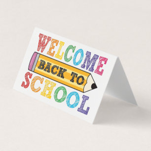 Tarjeta Bienvenido de vuelta a la escuela - Ilustracion de
