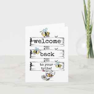 Tarjeta Bienvenido de vuelta a tu tribu,