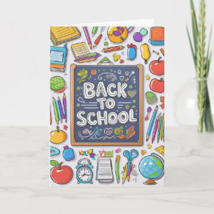 Tarjeta ¡Bienvenido de vuelta al colegio!