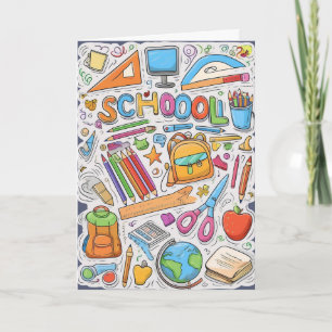 Tarjeta ¡Bienvenido de vuelta al colegio!