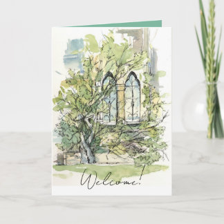 Tarjeta Bienvenido nuevo miembro de la iglesia Ivy Windows