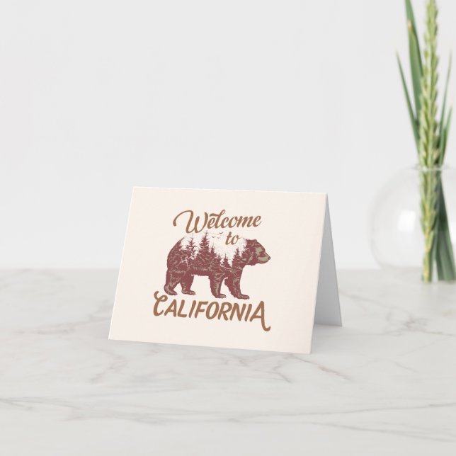 Tarjeta Bienvenidos a California Bear (Anverso)