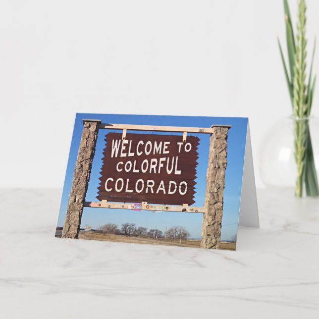 Tarjeta Bienvenidos a Colorful Colorado (Anverso)