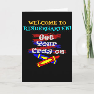 Tarjeta Bienvenidos a Kindergarten - Entra en tu refrito