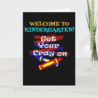 Tarjeta Bienvenidos a Kindergarten - Entra en tu refrito
