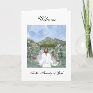 Tarjeta Bienvenidos a la Familia de Dios