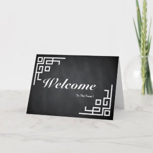 Tarjeta Bienvenidos A La Junta De Chalkboard Del Equipo